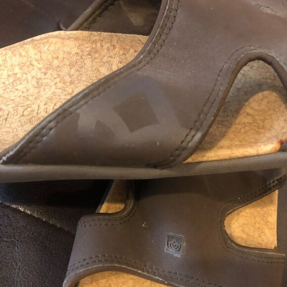 Spenco Kholo Orthotic Slide Sandals Sz 8 Mens Brown Cork Sole - Picture 3 of 6